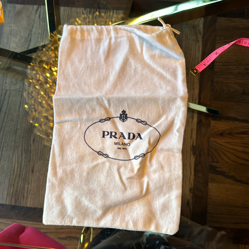 Authentic Prada Dust Bag With Drawstrings. - image 1